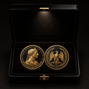 Moneda Conmemorativa de Lujo del Emperador Romano <span class=keywords><strong>Trajan</strong></span> en Relieve 3D, Chapada en Oro Doble, con Caja de Regalo LED - Product Image 6