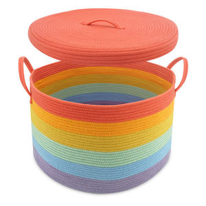 2024 venta al por mayor cesto de ropa tejido grande cuerda de algodón Moisés cesta de cuerda de lavandería <span class=keywords><strong>plegable</strong></span> - Product Image 6