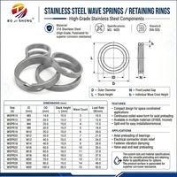 Medium Heavy Duty 2-Turn External Wire Spiral Retaining Rings Made of Carbon Steel and 302/316 Stainless Steel