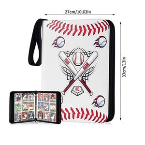 Classeur de cartes à collectionner FUXI personnalisé en cuir PU à 9 pochettes pour 900 cartes, avec 50 protège-cartes, couverture imprimée pour cartes TCG et sportives - Product Image 1