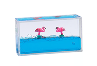 Presse-papiers liquide en acrylique transparent avec cube aquatique cristallin et flotteur 3D mignon, portable et personnalisable, idéal comme cadeau
