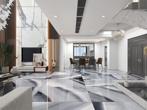Azulejos de Porcelana de Lujo con Aspecto de Mármol Dorado, 600*1200, Pulidos y Esmaltados, de Gran Tamaño, con Aspecto de Placa de Mármol para Pisos - Product Image 2