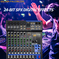 Amplificateur de puissance professionnel, contrôleur DJ 12 canaux, cartes son audio, console de mixage 192 kHz 24 bits