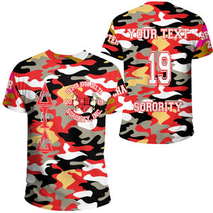 Venta al por mayor de alta calidad Overside Dropshipping Chi <span class=keywords><strong>Eta</strong></span> Phi Sorority impreso camisetas personalizadas para mujeres de manga corta señoras - Product Image 3