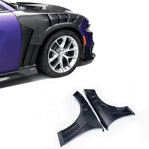 Kit carrosserie pour <span class=keywords><strong>Dodge</strong></span> <span class=keywords><strong>Charger</strong></span> CMST Design en fibre de carbone lèvre avant diffuseur arrière jupes latérales aileron arrière capot garde-boue prises d'air - Product Image 4