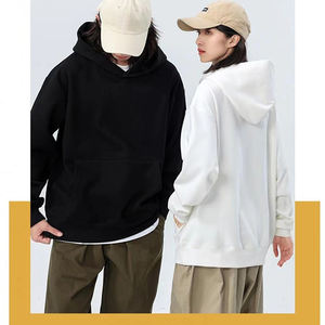 Sweat-shirts à capuche unisexes en molleton épais 100% coton, de haute qualité, à logo personnalisé, surdimensionnés, style streetwear, pour l'automne - Product Image 4