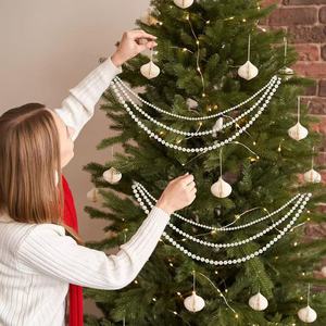 Guirlande de perles acryliques, décorations suspendues pour sapin de Noël, chaîne de perles décorative, décorations de Noël, ambiance festive - Product Image 2