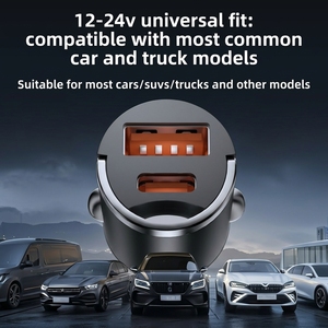 Mini Caricabatterie USB Type-C Invisibile per Auto, Ricarica Super Veloce Compatibile con <span class=keywords><strong>Apple</strong></span> Huawei, Accendisigari OLIVER - Product Image 6