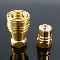 Connecteur rapide hydraulique en laiton KZD avec outils de filetage interne pour accessoires chimiques hydrauliques 1/8 3/8 1/2 3/4 1 pouce