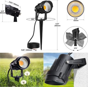 Projecteur LED extérieur étanche IP65 en aluminium 12V 3W 5W 7W 10W 12W pour allée, pelouse et jardin - Product Image 3