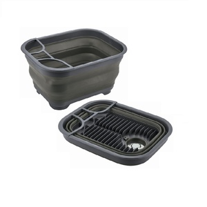 Práctico Escurridor Plegable Doble de Plástico PP, Sostenible, Multifuncional, Moderno, Organizador de Almacenamiento para Cocina y Hogar, para Vajilla - Product Image 3