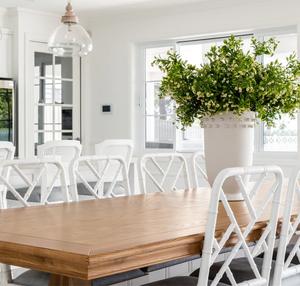 Juego de Comedor de Madera de Roble Grande Estilo Rústico Francés para <span class=keywords><strong>8</strong></span> Personas, Mesa y Sillas de Madera Maciza, Diseño de Lujo para Aplicaciones Hoteleras - Product Image 6