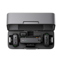 Mic Mini (2 TX + 1 RX + casing pengisi daya), dudukan pengisi daya pemancar untuk Osmo Action 5 Pro Action 4 Pocket 3 Mic Mini