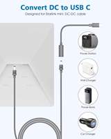 Câble de charge Starlink Mini, adaptateur d'alimentation Type C vers DC femelle, câble d'extension de charge étanche pour Starlink Mini