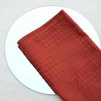Serviette en coton gaufré 100% coton 38x38cm 43x43cm pour hôtel, restaurant, table de dîner, Noël, mariage, chiffon d'essuyage, vente en gros