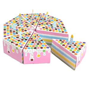 Venta caliente cumpleaños boda plegable triángulo pastel caja de regalo al por mayor pastel pastelería cajas de papel para pastel - Product Image 1