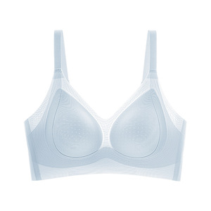 Soutien-gorge de sport sans armatures pour femme, haute qualité, fin, nouvelle collection été, sans couture, respirant, confortable, tricoté, anti-bactérien, motif uni - Product Image 6