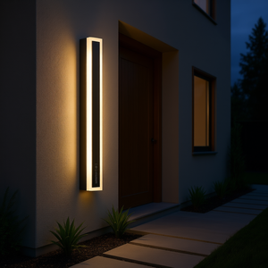 Lámpara de Pared Exterior Moderna de 39.4 Pulgadas, 3000K Blanco Cálido, IP65 Impermeable, Aplique de Aleación de Aluminio - Product Image 2