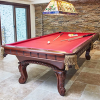 Haute qualité rétro pays piscine billard Tables de billard les plus populaires 7ft 8ft 9ft tailles personnalisé Antique sculpté bois professionnel