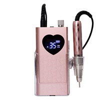 Ponceuse à ongles électrique sans fil rechargeable avec conception à coupelle creuse, outil portable pour retirer le vernis et la manucure