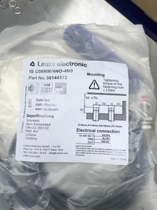 Sensor de Proximidad LEUZE Original, Nuevo, IS 108MM/4NO-4EO, Estable y Apto para Uso Industrial, en Stock - Product Image 1
