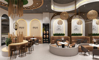 Mobilier sur Mesure pour Café Moderne : Conception Intérieure, Tables, Chaises et Comptoirs en Marbre