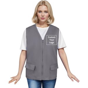 Chaleco personalizado para hombre TopTie para publicidad y trabajo voluntario, ropa exterior de actividad de Evento de algodón con tela de malla bordada de impresión - Product Image 4