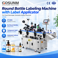 Machine d'étiquetage automatique GOSUNM avec applicateur d'étiquettes pour l'étiquetage latéral des produits cylindriques