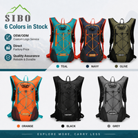 Sac à dos d'hydratation pour le sport, la randonnée et le cyclisme, avec poche à eau et clip pour casque, personnalisable avec logo Sibo Factory.