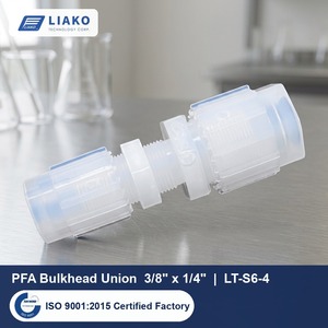 ข้อต่อท่อ PFA แบบลดขนาด 3/8" x 1/4" สำหรับท่อขนาด 3/8" x 1/4" รุ่น LT-S6-4 ทนทานต่อสารเคมีความบริสุทธิ์สูง - Product Image 1