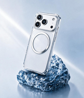 Étui de téléphone en verre magnétique haute transparence pour iPhone 18 Pro Max avec protection de caméra surélevée pour un usage quotidien