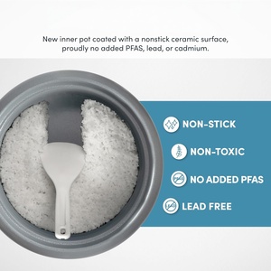 Cuisinière à riz électrique automatique en acier inoxydable avec revêtement antiadhésif, cuiseur vapeur portable en aluminium, multifonction, écologique - Product Image 4