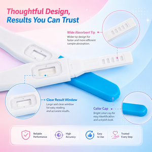 Tests de grossesse urinaires <span class=keywords><strong>HCG</strong></span> et LH à haute précision, approuvés CE CLIA Waived, pour la détection de l'ovulation (midstream) - Product Image 3