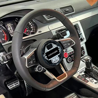 Volant en cuir perforé à fond plat, vente en gros d'usine, pour VW Golf 8 MK8 GTI R B6 B7 B8 MK6 MK7 Tayron TRoc Passat Polo