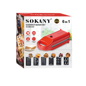 Máy Làm Bánh Quế Bánh Donut Có Thể Tháo Rời Tại Nhà Bằng Điện Với 6 Đĩa Cho Tùy Chọn - Product Image 4