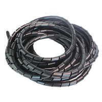 Banda Espiral Negra TYO de 20MM, Envoltura Flexible de PE para Cables, Protector de Cables Aislado Antiabrasión, Organizador de Cables