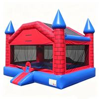 Divertido Castillo Inflable Tipo Ladrillo, Brincolín de 20x19x15 pies, Castillo Inflable Comercial Grande de PVC para Fiestas al Aire Libre