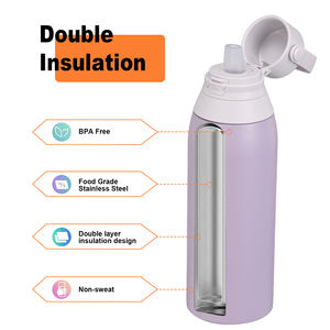 <span class=keywords><strong>Portable</strong></span> personnalisé 500 ml petite bouche couvercle voyage extérieur 304 acier inoxydable isolé sport bouteille d'eau - Product Image 3