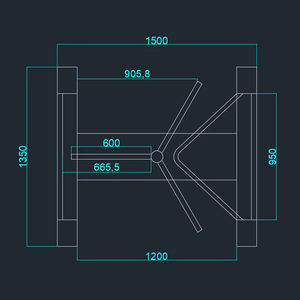 Cổng xoay toàn thân hai chiều kiểm soát ra vào chống bám đuôi cho quản lý lối vào sân vận động - Product Image 3