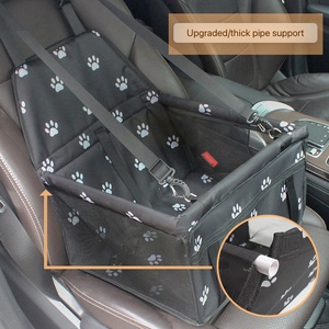 Asiento de coche para perros, hamaca de medio asiento de viaje para mascotas con cinturón de seguridad ajustable, asiento elevador <span class=keywords><strong>plegable</strong></span> para mascotas pequeñas a medianas - Product Image 5