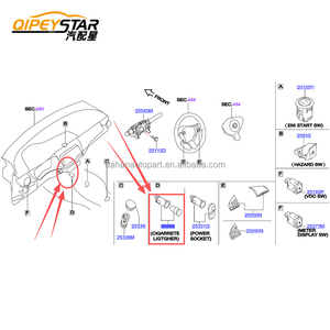 Accendisigari Elettrico OE 25331-00Q0H 2533100Q0H Gruppo Serpentina di Riscaldamento per <span class=keywords><strong>Nissan</strong></span> Almera/Kicks/<span class=keywords><strong>Pulsar</strong></span>/Sylphy/Tiida/X-Trail - Product Image 4