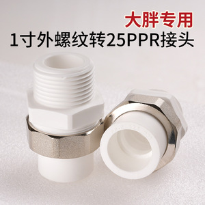 Conector dental de plástico de 1 pulgada a adaptador de fusión térmica 25PPR con junta roscada de acero inoxidable para prefiltros de agua - Product Image 5