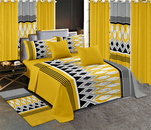 Wholesale Price <strong>Curtains</strong> <strong>and</strong> Bedsheets Luxury <strong>Bedding</strong> Flat Sheet Bedroom with <strong>Curtains</strong> <strong>and</strong> Carpet Set - Product Image 1