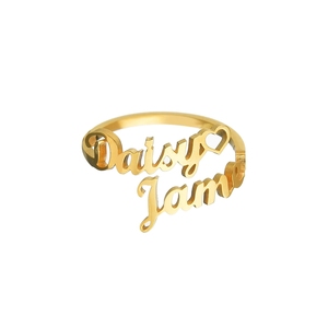 Bộ trang sức đôi cá nhân hóa bằng thép không gỉ: vòng tay và nhẫn hình trái tim mở, dành cho cặp đôi, nữ - Product Image 2