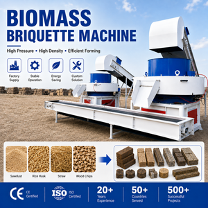 Palm Shred Coconut Shell Soybean Straw Biomass Briquette Machine High Efficiency Auto Feed Kneading Processing Plant High - Product Image 1