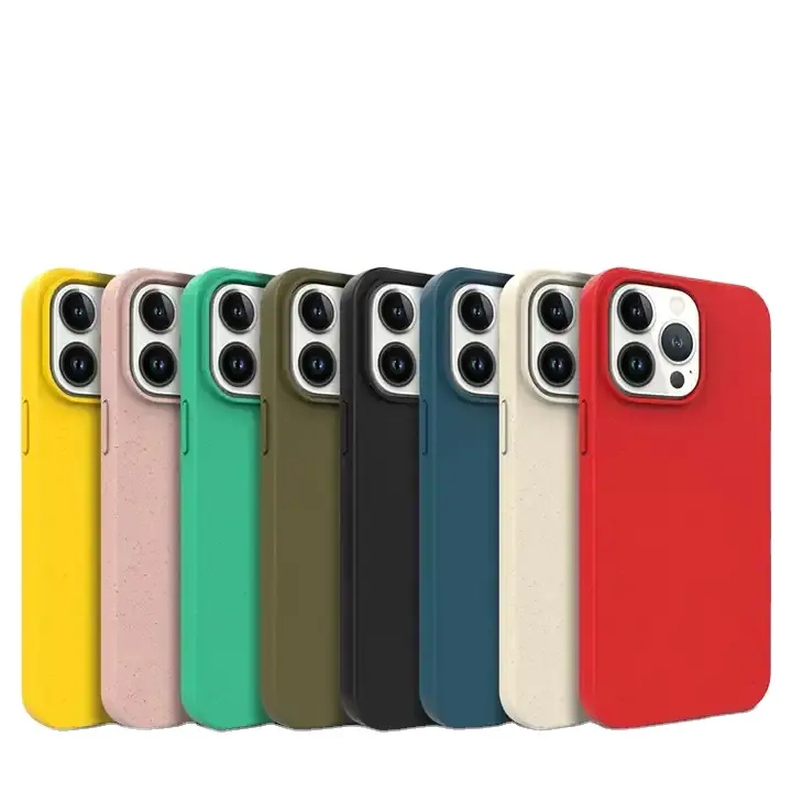 Aangepaste Mobiele Case Luxe Eco-Vriendelijke Composteerbare Biologisch Afbreekbare Telefoonhoesjes Voor Iphone 13 14 15 Pro Max