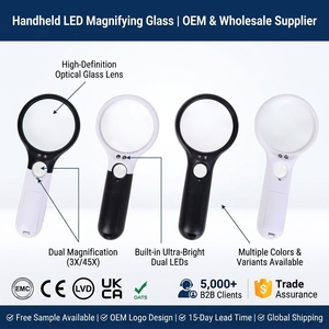Lupa <span class=keywords><strong>de</strong></span> Mano LED con Batería, Venta al Por Mayor, para Lectura, Identificación, etc., <span class=keywords><strong>Lentes</strong></span> <span class=keywords><strong>de</strong></span> Cristal - Product Image 1