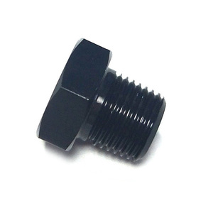 Tapón de Aluminio CNC de Precisión 1/8 NPT |   Acabado Anodizado Negro |   Aleación de Alta Resistencia AL6061-T6 |   Sellador de Conexiones de Tuberías Industriales - Product Image 4