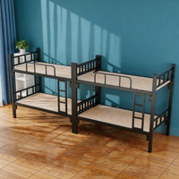 Lit superposé moderne et stable, cadre en fer renforcé robuste, gain de place, taille standard, montage facile, pour adultes et enfants, dortoir, maison