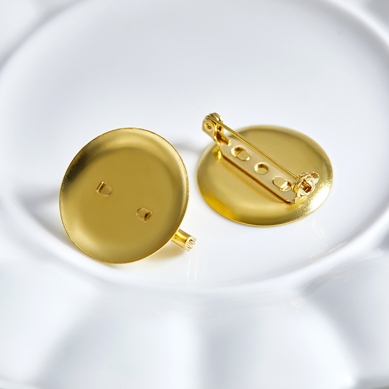 Wholesale Brooch Clasps Pin Disk Base Disc Blank Brooch Base Round Brooch Pin for Jewelry Making